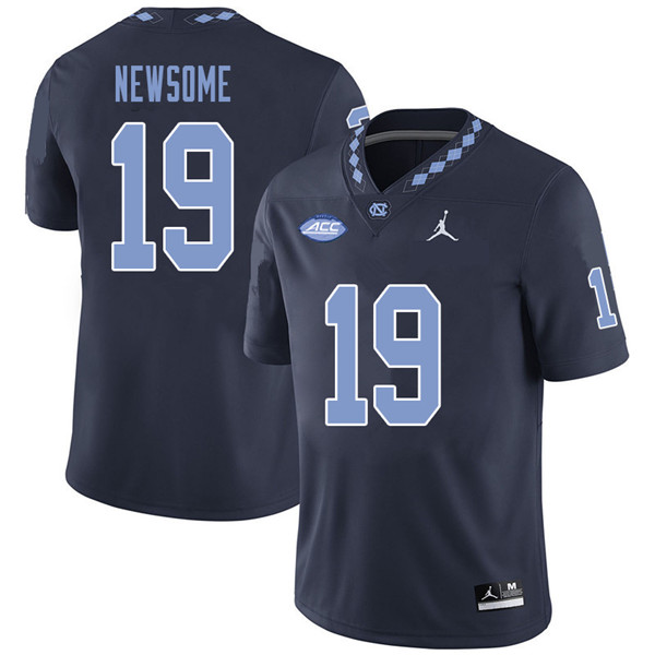 Jordan Brand Men #19 Dazz Newsome North Carolina Tar Heels College Football Jerseys Sale-Navy